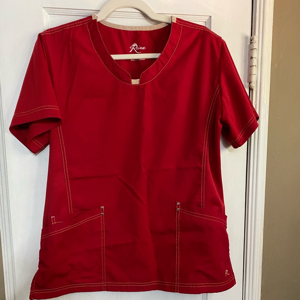 Red scrub set- medium